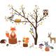 Sticker mural animaux forêt arbre autocollant décoration murale chambre sticker logo95