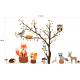 Sticker mural animaux forêt arbre autocollant décoration murale chambre sticker logo95