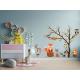 Sticker mural animaux forêt arbre autocollant décoration murale chambre sticker logo95