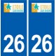 26 étoile-sur-Rhône logo autocollant plaque stickers ville