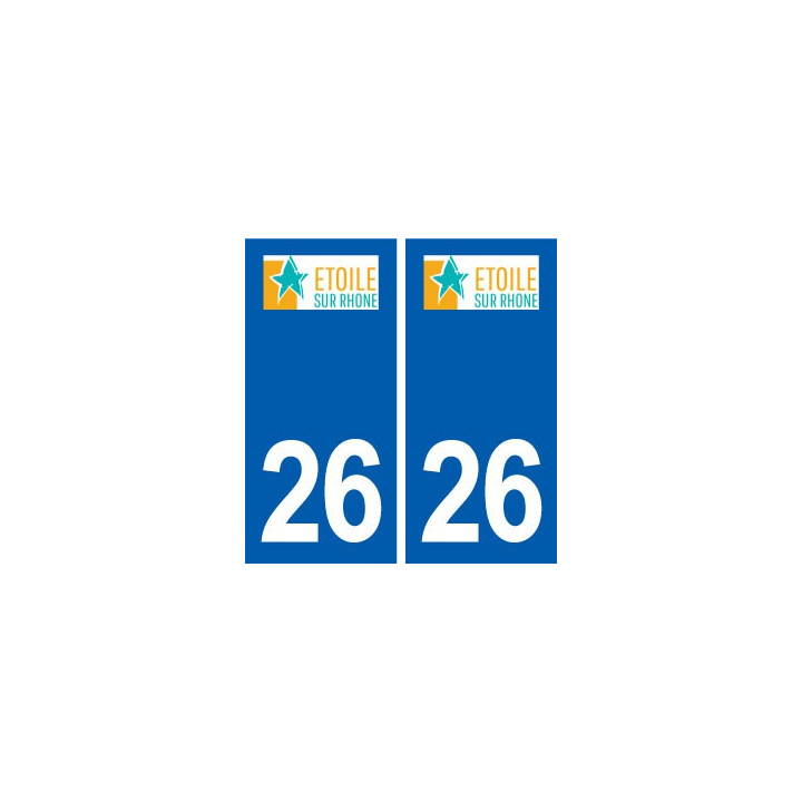 26 étoile-sur-Rhône logo autocollant plaque stickers ville