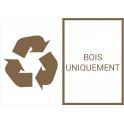 Information recyclage environnement bois uniquement autocollant sticker logo366