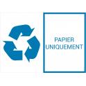 Information recyclage environnement papier uniquement autocollant sticker logo368