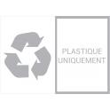 Information recyclage environnement plastique uniquement autocollant sticker logo369