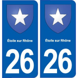 26 étoile-sur-Rhône blason autocollant plaque stickers ville