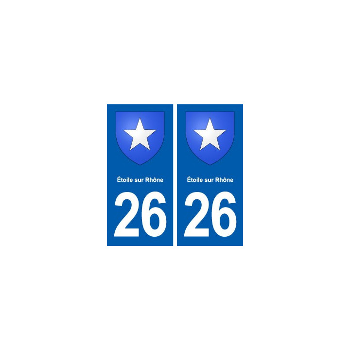 26 étoile-sur-Rhône blason autocollant plaque stickers ville