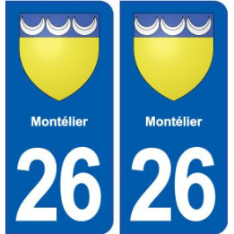 26 Montélier blason autocollant plaque stickers ville
