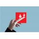Indication incendie sortie escalier bas alarme incendie feu autocollant sticker logo63