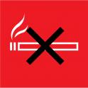 Indication Interdiction de fumer cigarette autocollant sticker logo349