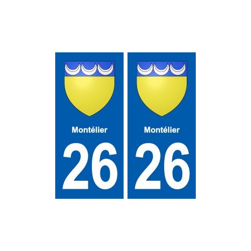 26 Montélier blason autocollant plaque stickers ville