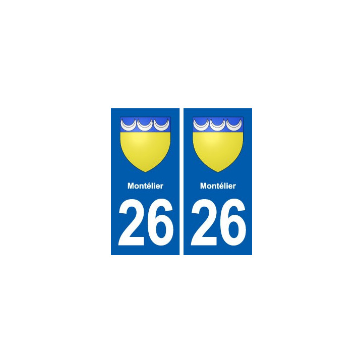 26 Montélier blason autocollant plaque stickers ville