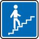Indication monter les escaliers information autocollant sticker logo678