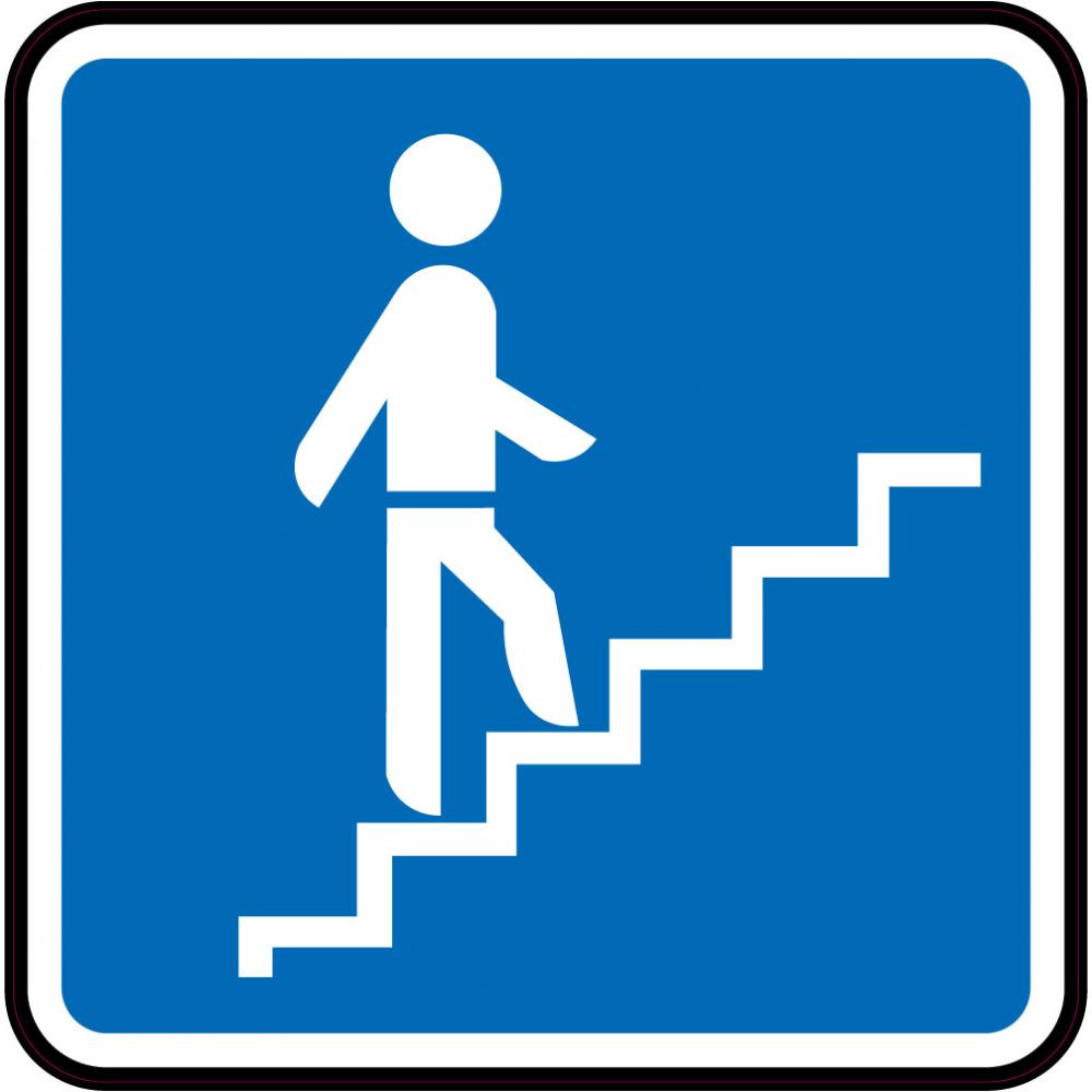 Indication monter les escaliers information autocollant sticker logo678