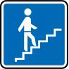 Indication monter les escaliers information autocollant sticker logo678