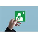 Indication personnel soignant information médicale autocollant sticker logo73