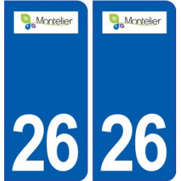 26 Montélier logo autocollant plaque stickers ville