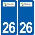 26 Montélier logo autocollant plaque stickers ville