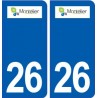 26 Montélier logo autocollant plaque stickers ville