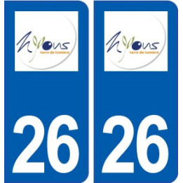 26 Nyons logo autocollant plaque stickers ville
