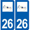 26 Nyons logo autocollant plaque stickers ville