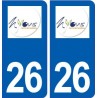 26 Nyons logo autocollant plaque stickers ville