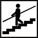Information "Tenez la rampe" escalier descendre sécurité indication autocollant sticker logo687