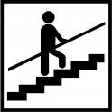 Information "Tenez la rampe" escalier monter sécurité indication autocollant sticker logo719
