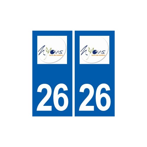 26 Nyons logo autocollant plaque stickers ville