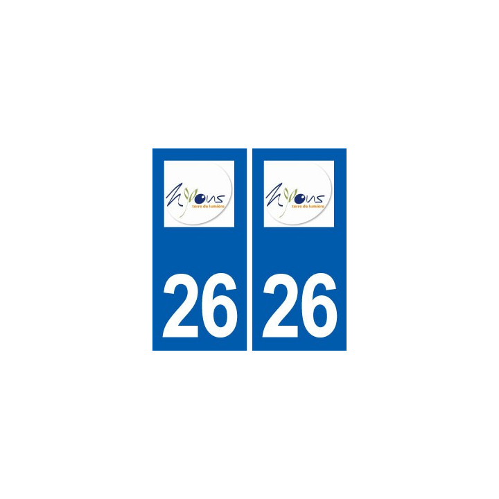 26 Nyons logo autocollant plaque stickers ville