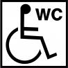 Information WC handicapé toilette chaise roulante handicap autocollant sticker logo834