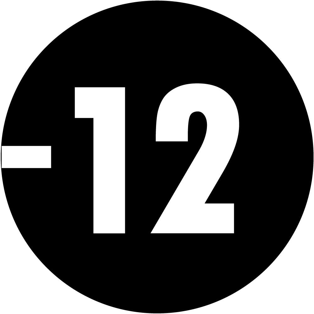 Interdiction moins de 12 ans indication contenu sensible autocollant sticker logo417