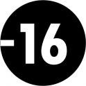 Interdiction moins de 16 ans indication contenu sensible autocollant sticker logo184