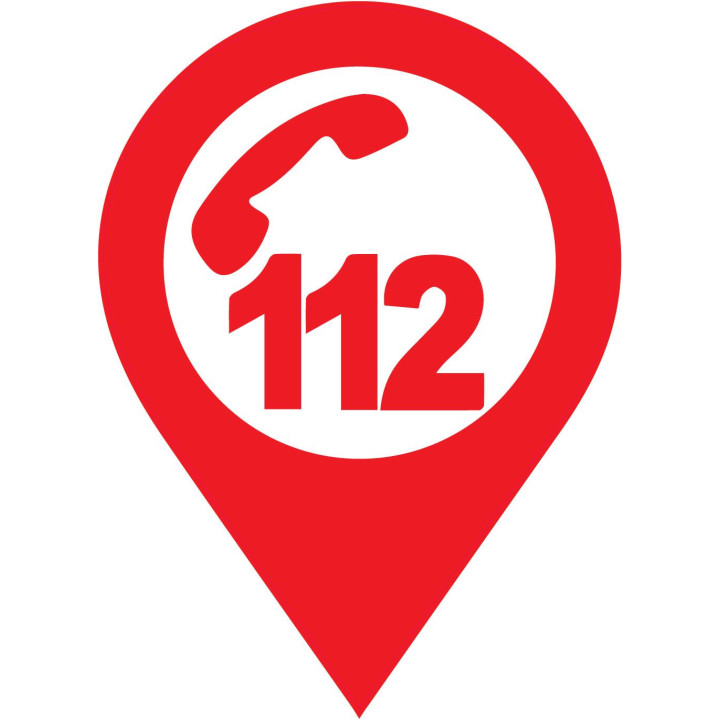 Numéro d'urgence 112 numéro d'appel d'urgence européen téléphone appel autocollant sticker logo46