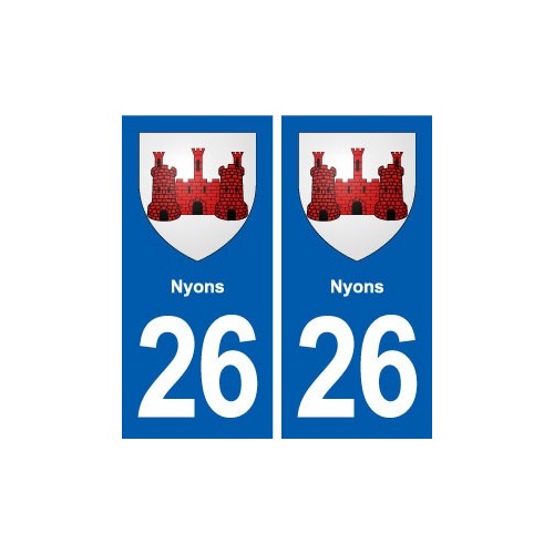 26 Nyons logo autocollant plaque stickers ville