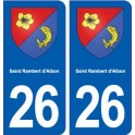 26 Saint-Rambert-d'Albon blason autocollant plaque stickers ville