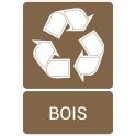 Recyclage bois tri sélectif logo information indication environnement autocollant sticker logo34