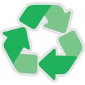 Recyclage tri sélectif logo environnement ordure poubelle autocollant sticker logo931