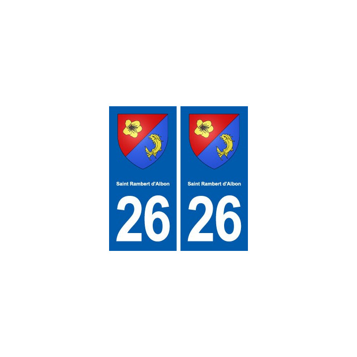 26 Saint-Rambert-d'Albon blason autocollant plaque stickers ville