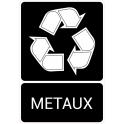 Recyclage métaux tri sélectif logo information indication environnement autocollant sticker logo346