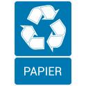 Recyclage papier tri sélectif logo information indication environnement autocollant sticker logo546
