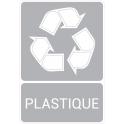 Recyclage plastique tri sélectif logo information indication environnement autocollant sticker logo346
