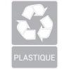 Recyclage plastique tri sélectif logo information indication environnement autocollant sticker logo346