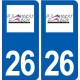 26 Saint-Rambert-d'Albon logo autocollant plaque stickers ville