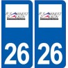 26 Saint-Rambert-d'Albon logo autocollant plaque stickers ville
