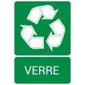 Recyclage verre tri sélectif logo information indication environnement autocollant sticker logo157