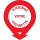 Signalisation "Eteignez vore cigarette" indication information fumée tabac autocollant sticker logo348