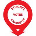 Signalisation "Eteignez vore cigarette" indication information fumée tabac autocollant sticker logo348