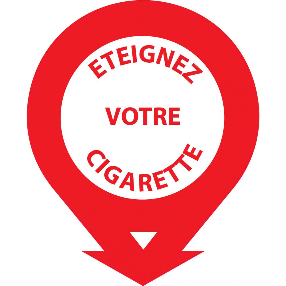 Signalisation "Eteignez vore cigarette" indication information fumée tabac autocollant sticker logo348