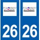 26 Saint-Rambert-d'Albon logo autocollant plaque stickers ville