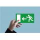 Indication Sortie de secours porte flèche gauche information autocollant sticker logo9863